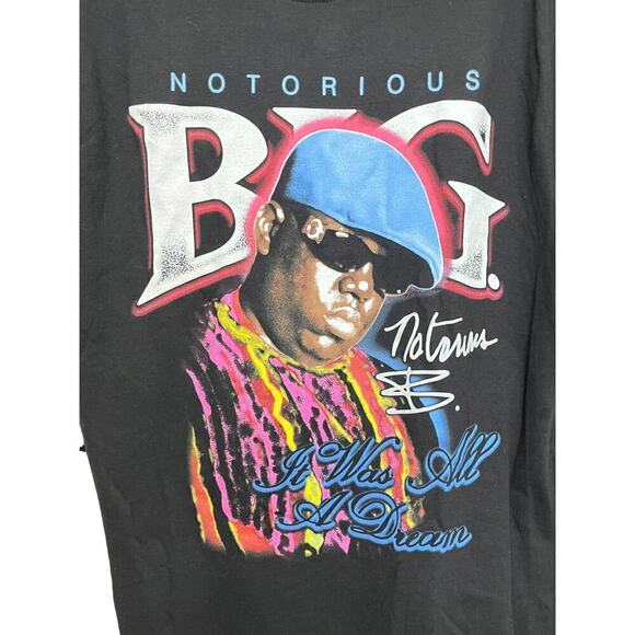 Vintage Like Men’s Biggie Smalls Graphic Tee It Was All a Dream L Y2K Hip Hop - Picture 3 of 7